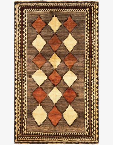 4' 6 x 7' 7 Gabbeh Wool Rug