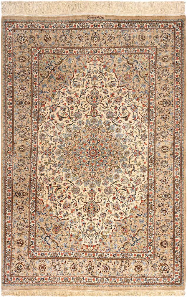 3' 3 x 4' 11 Ghom Silk Rug