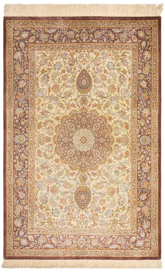 Detail image of 3' 3 x 5' 1 Ghom Silk Rug
