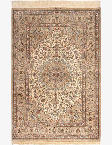 3' 3 x 4' 11 Ghom Silk Rug