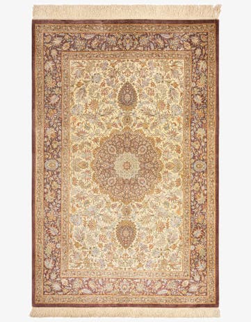 3' 3 x 5' 1 Ghom Silk Rug