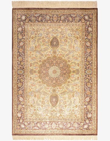 3' 4 x 5' Ghom Silk Rug