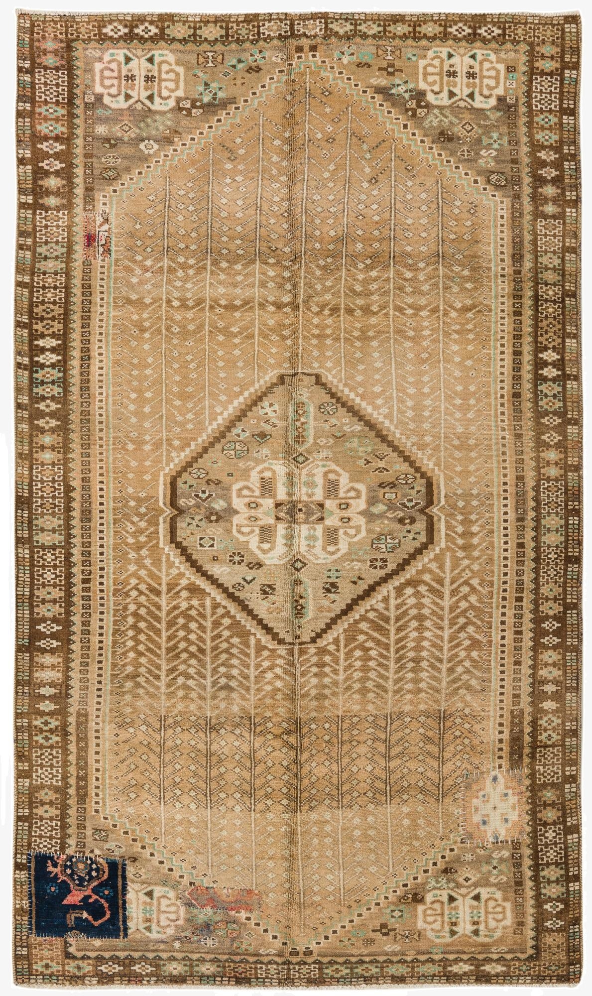 5' x 8' 4  Hand Knotted Hamedan Persian Wool Rug