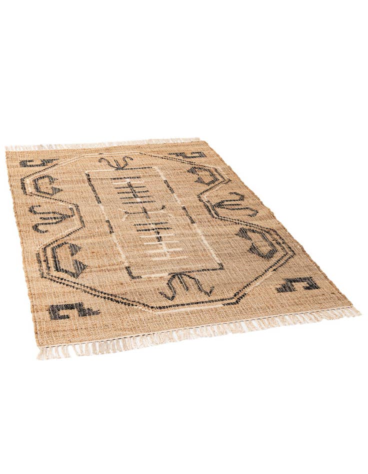 Detail image of 4' 2 x 6'  Hand Woven Kala Handwoven Jute Rug