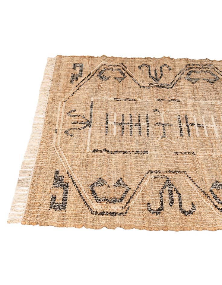 Detail image of 4' 2 x 6'  Hand Woven Kala Handwoven Jute Rug