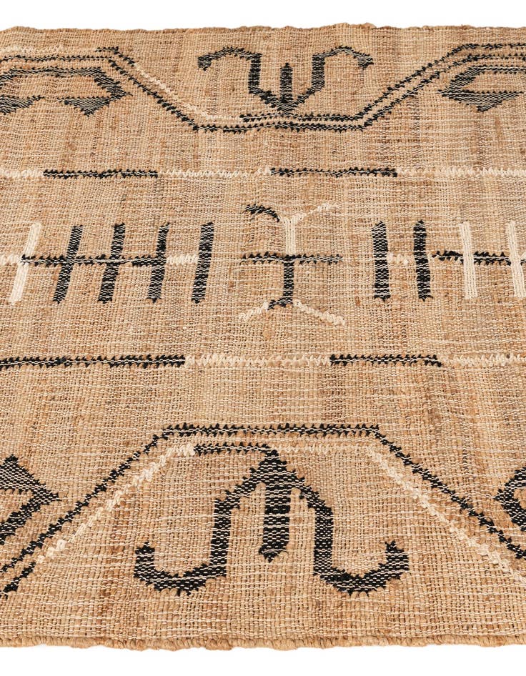 Detail image of 4' 2 x 6'  Hand Woven Kala Handwoven Jute Rug