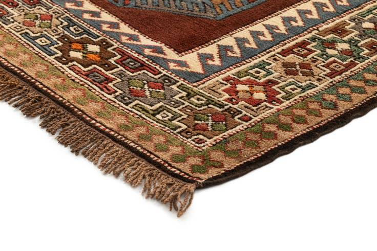 Detail image of 4' 7 x 6' 10 Hand Knotted Kars Wool Rug