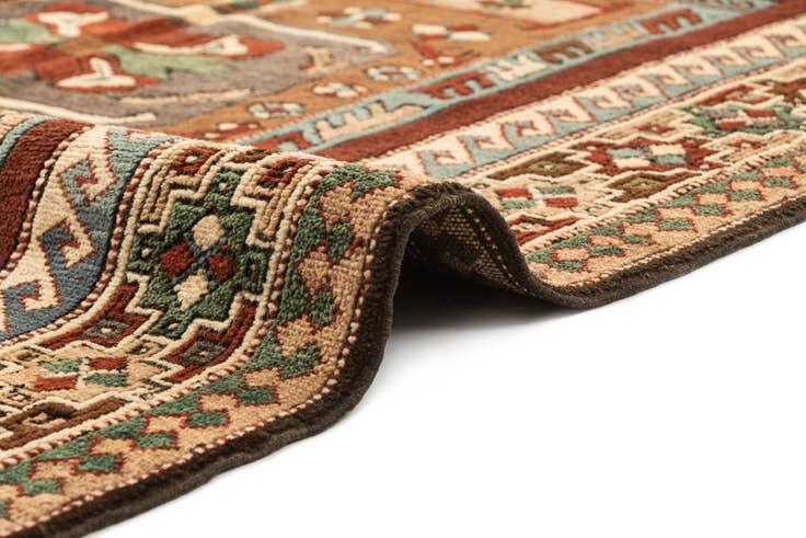 Detail image of 4' 7 x 6' 10 Hand Knotted Kars Wool Rug