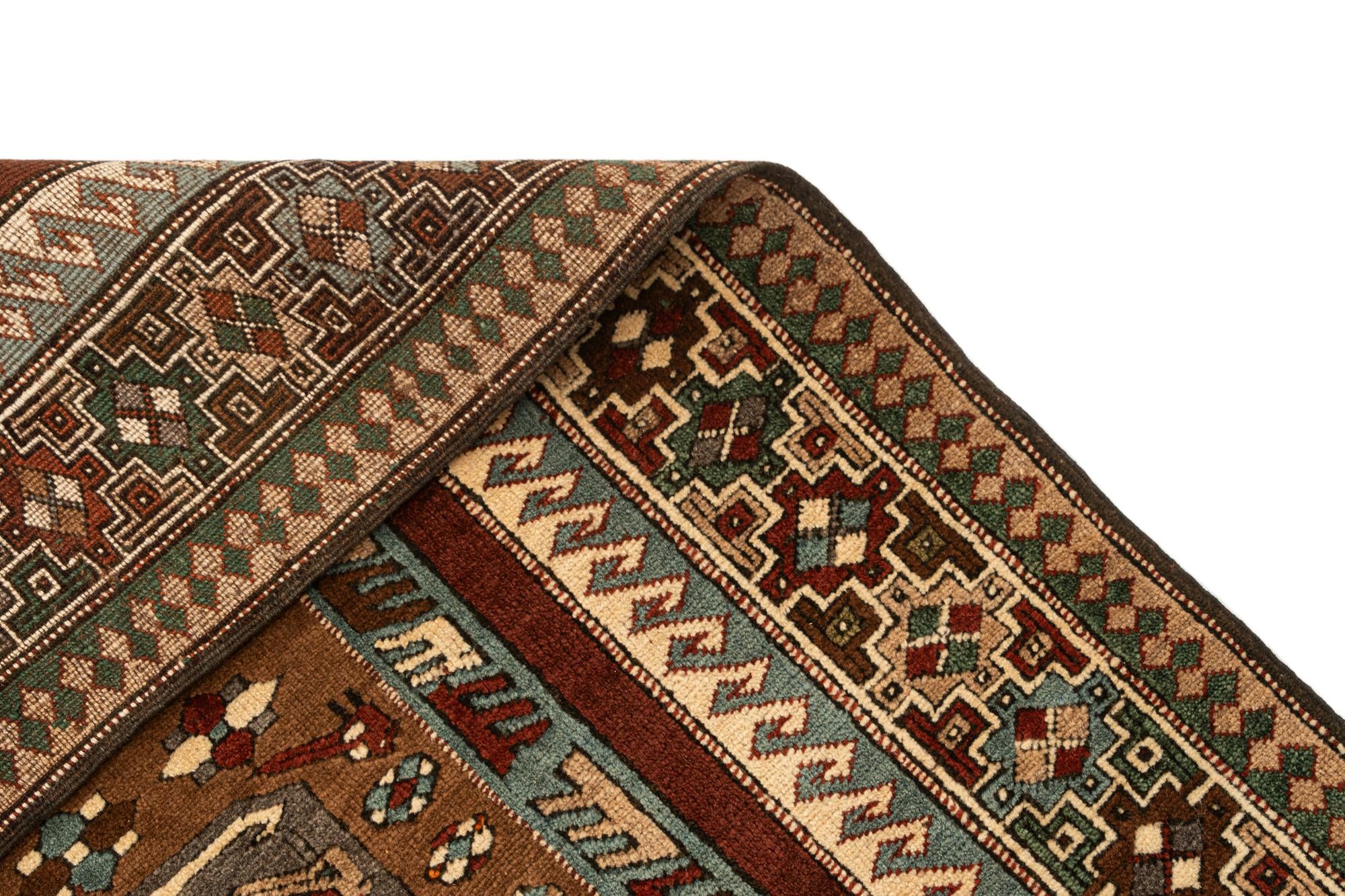 4' 7 x 6' 10 Hand Knotted Kars Wool Rug