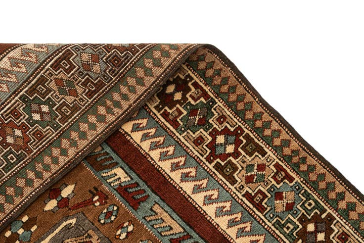 Detail image of 4' 7 x 6' 10 Hand Knotted Kars Wool Rug