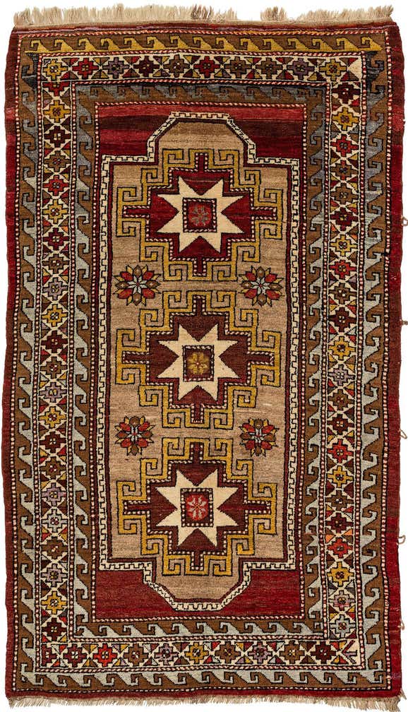 5' x 8' 4 Hand Knotted Kars Oriental Wool Rug