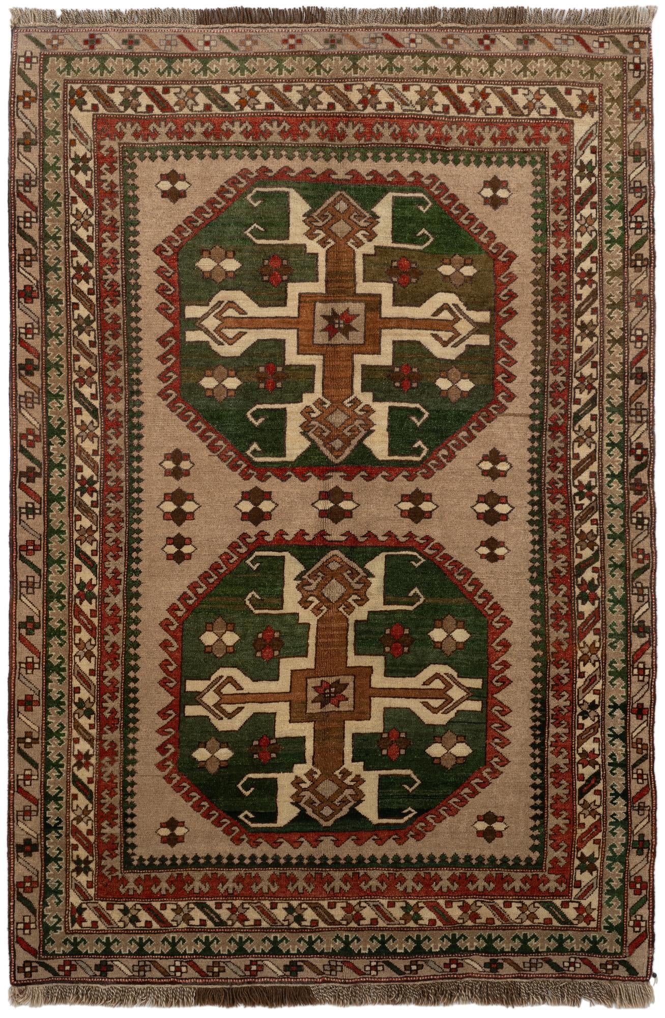 5' x 7' 4 Hand Knotted Kars Wool Rug