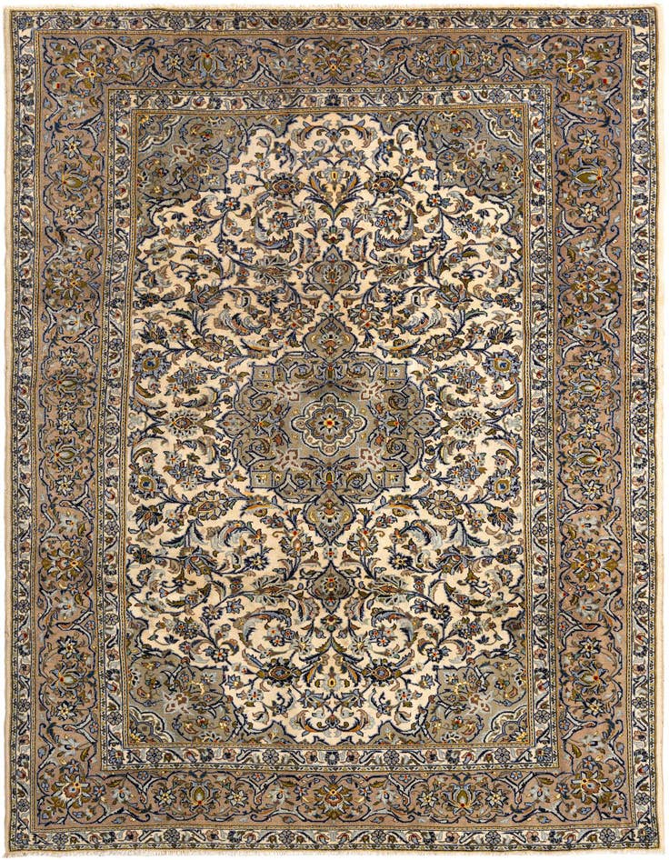 Detail image of 7' 1 x 10' 7 Kashan Wool Rug