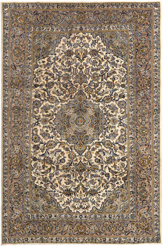 Detail image of 7' 1 x 10' 7 Kashan Wool Rug