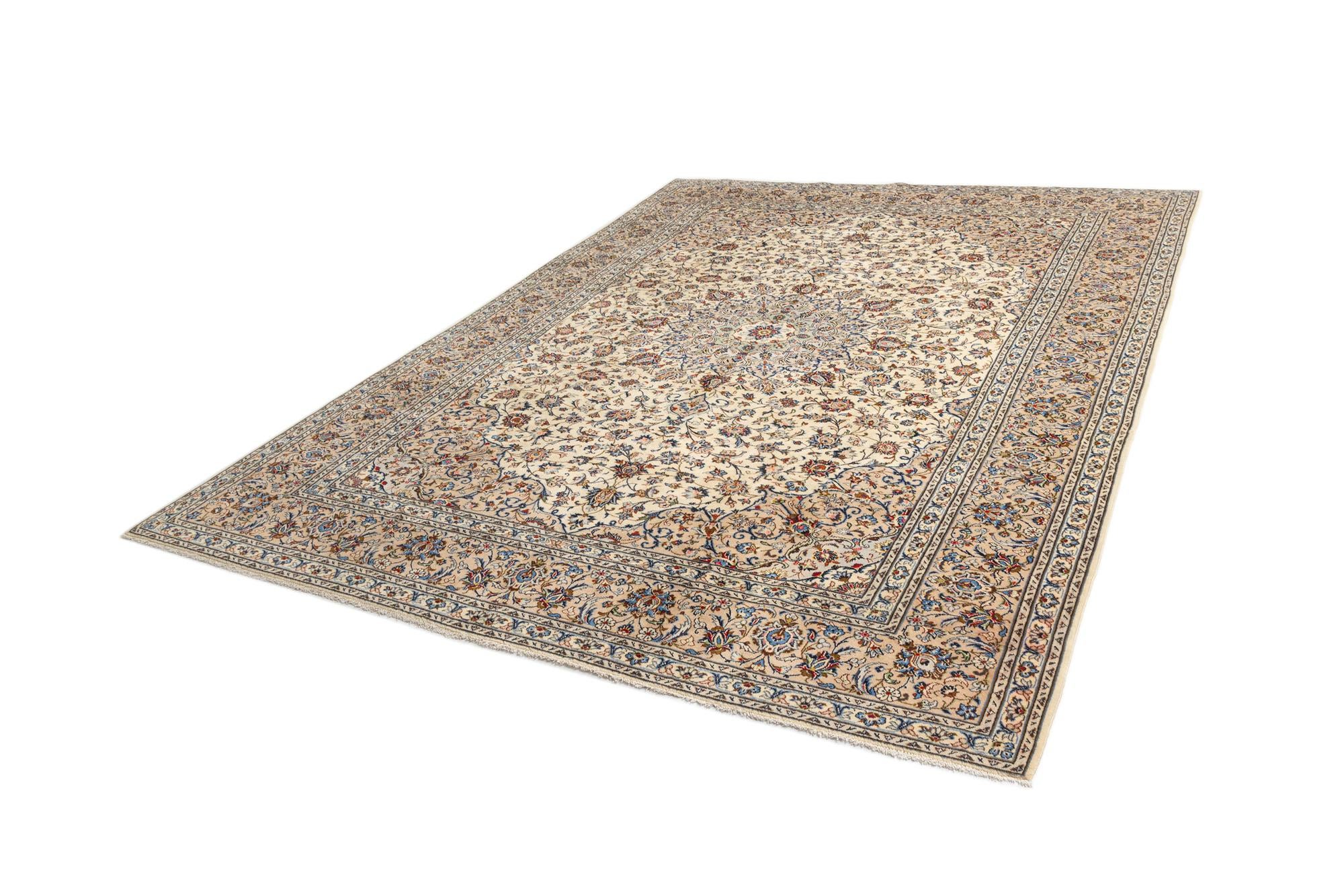 9' 8 x 13' 1 Kashan Wool Rug