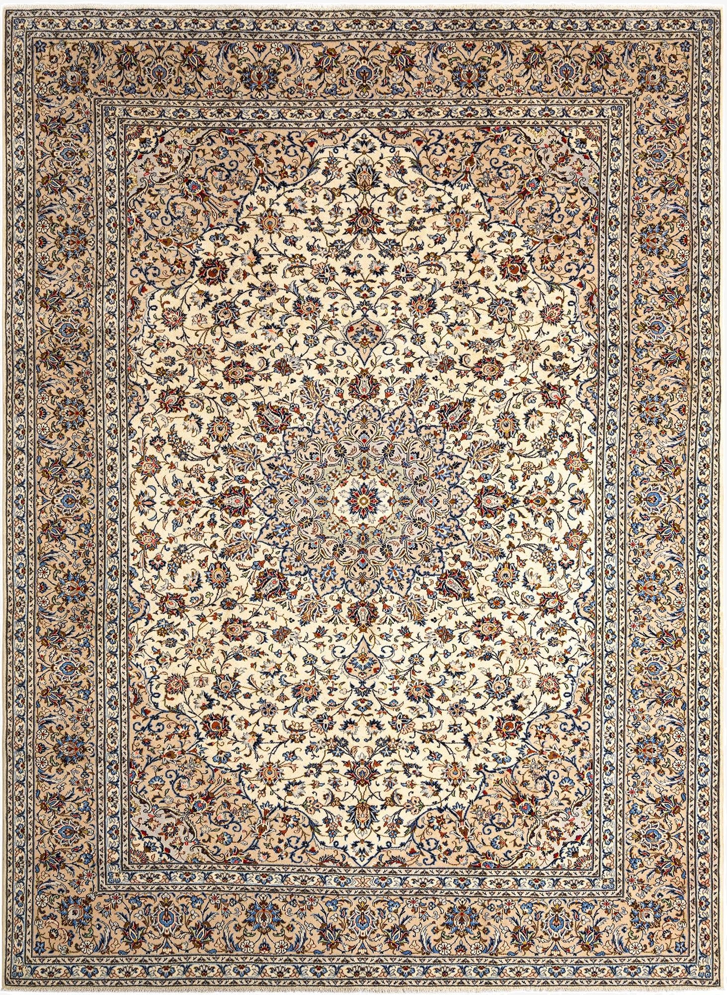 9' 8 x 13' 1 Kashan Wool Rug