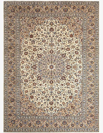 9' 8 x 13' 1 Kashan Wool Rug