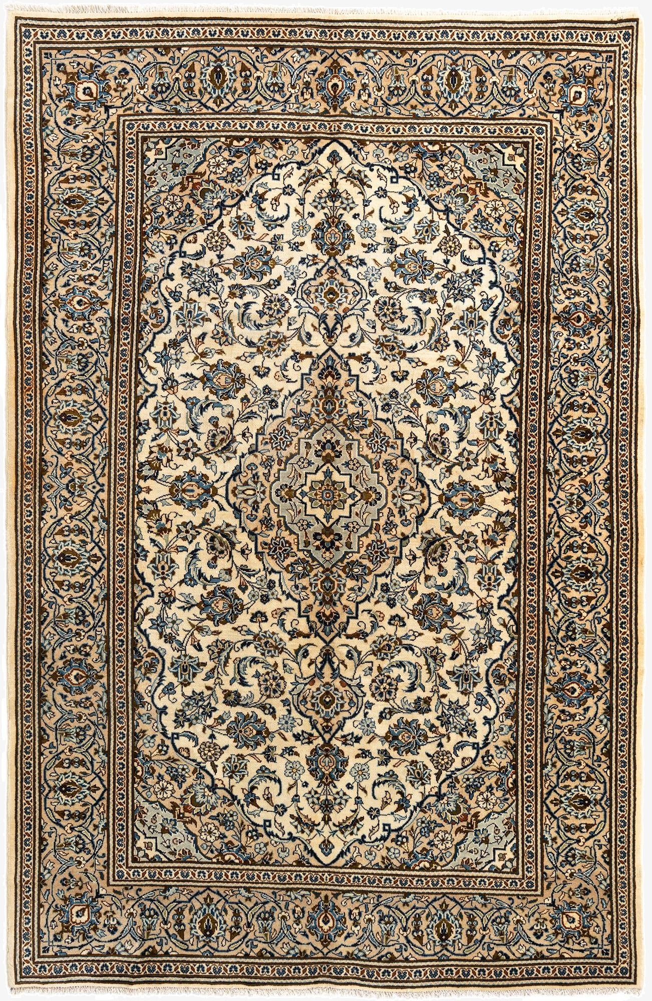 6' 5 x 9' 10 Kashan Wool Rug