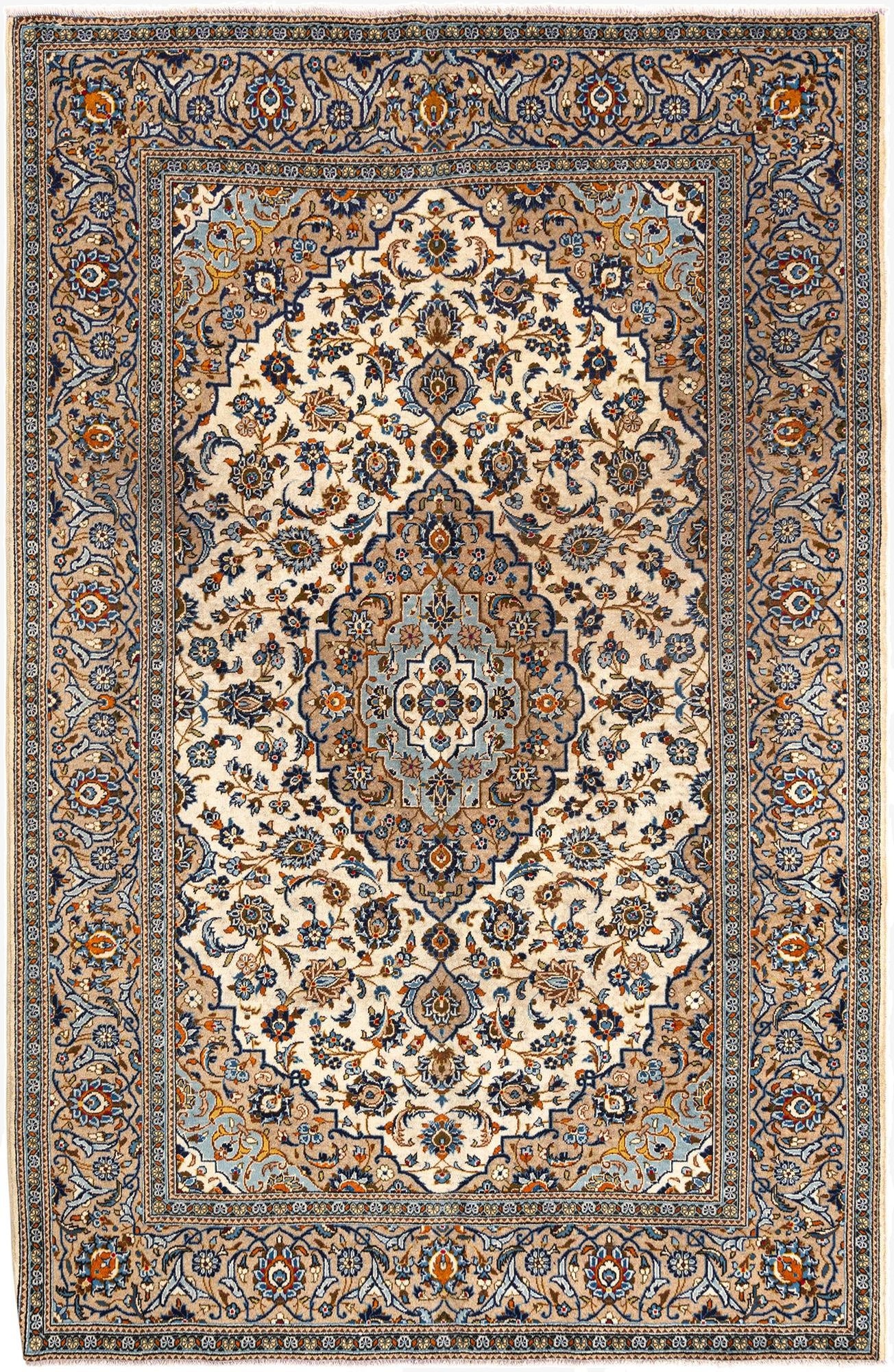 6' 7 x 9' 10 Kashan Wool Rug