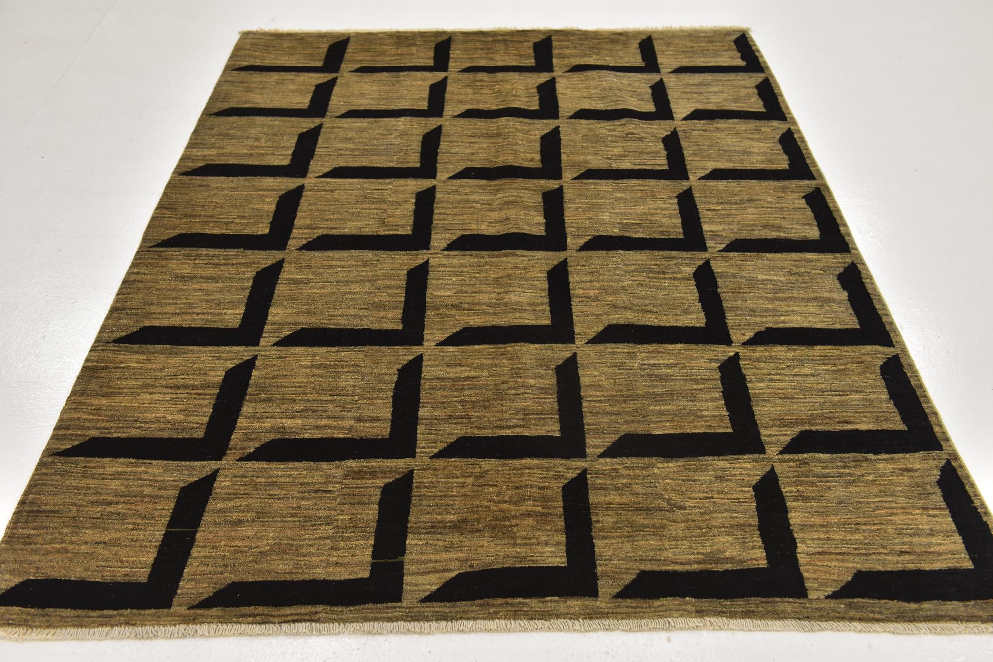 5' x 6' 6 Hand Knotted Kashkuli Gabbeh Wool Rug