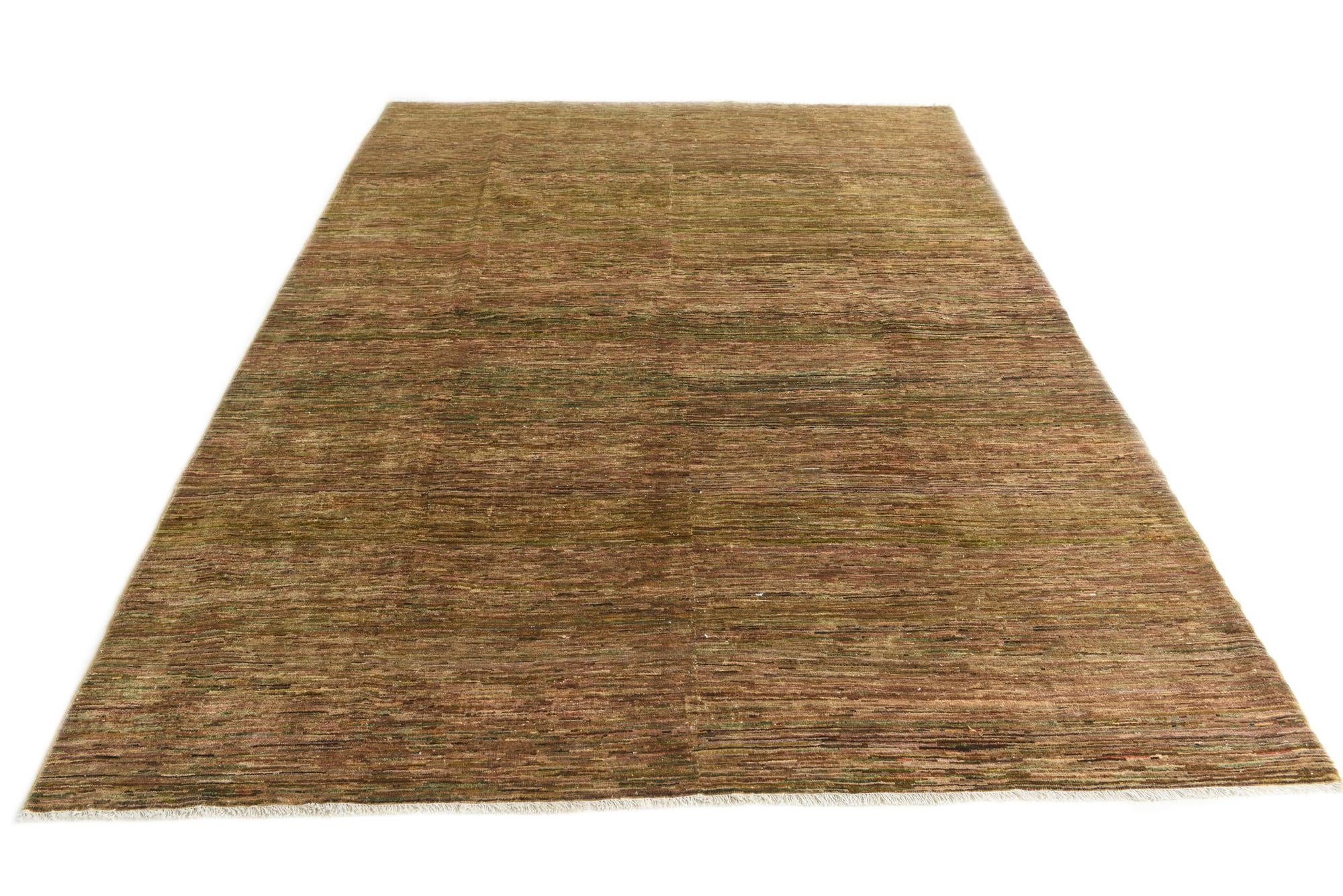 6' 9 x 9' 6 Hand Knotted Kashkuli Gabbeh Wool Rug