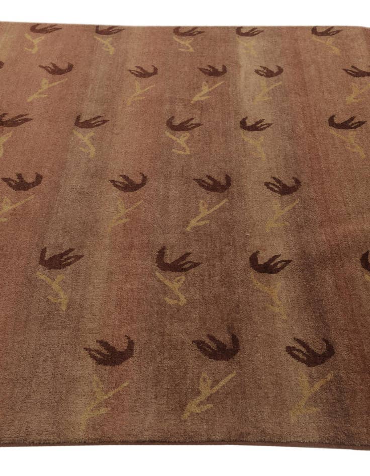 Detail image of 5' 6 x 8' 2  Hand Knotted Kashkuli Gabbeh Oriental Wool Rug