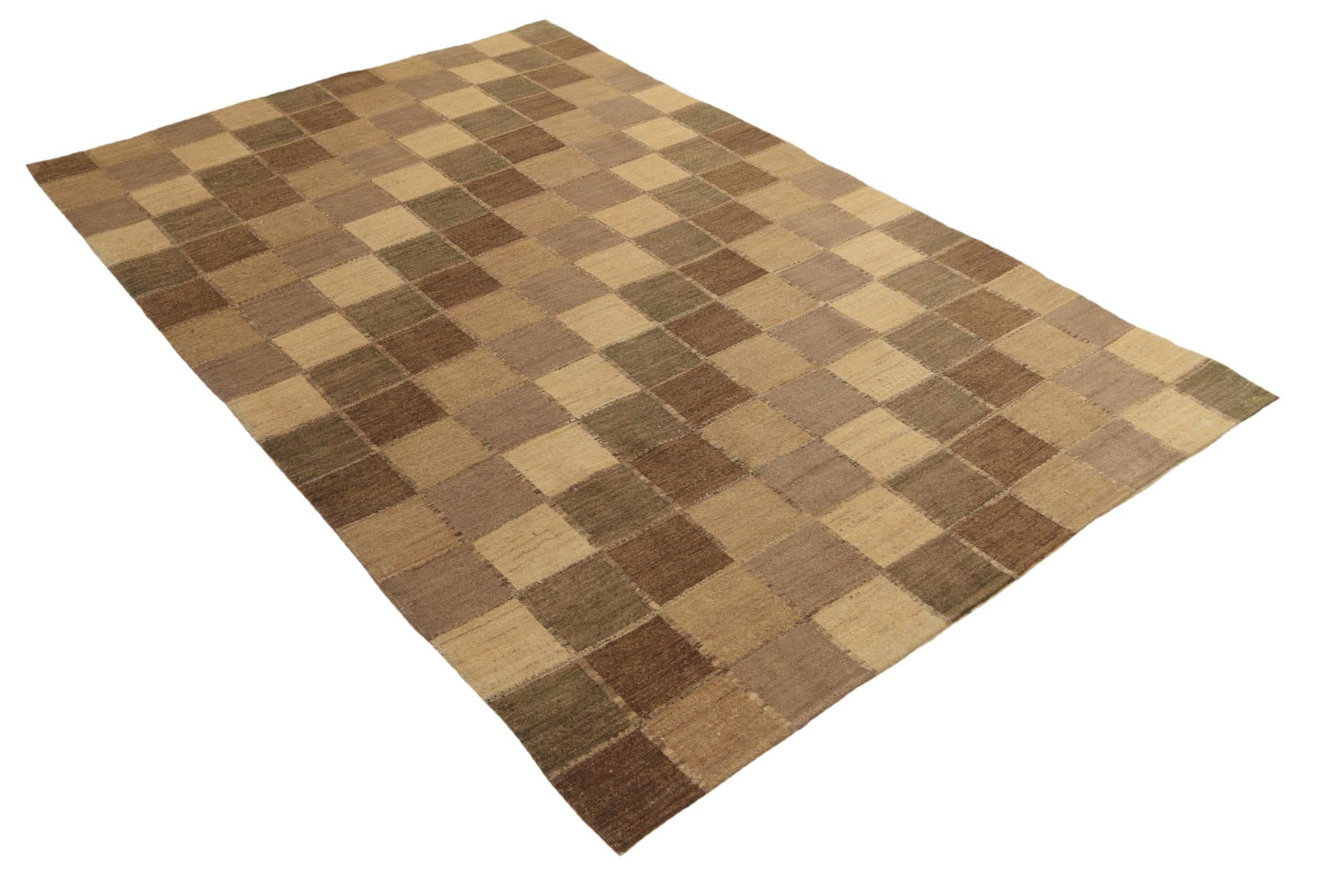 5' 1 x 8' Hand Knotted Kashkuli Gabbeh Oriental Wool Rug