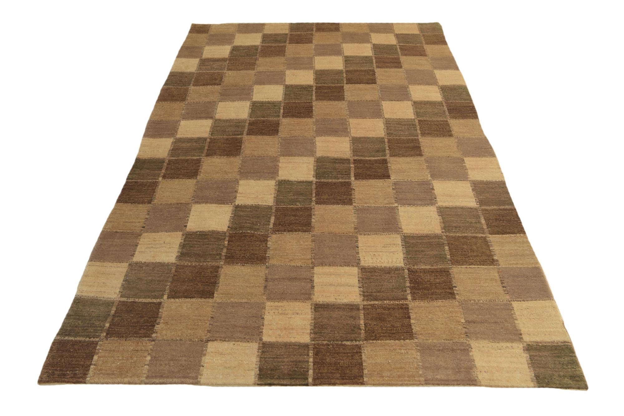 5' 1 x 8' Hand Knotted Kashkuli Gabbeh Oriental Wool Rug