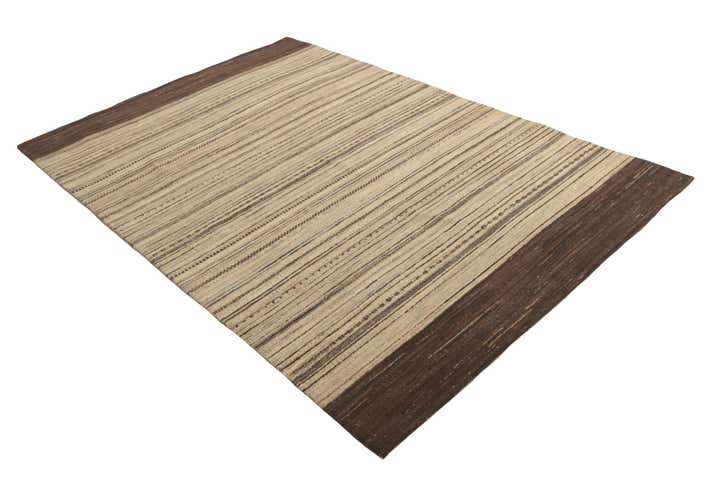5' 6 x 8' 2 Hand Knotted Kashkuli Gabbeh Oriental Wool Rug