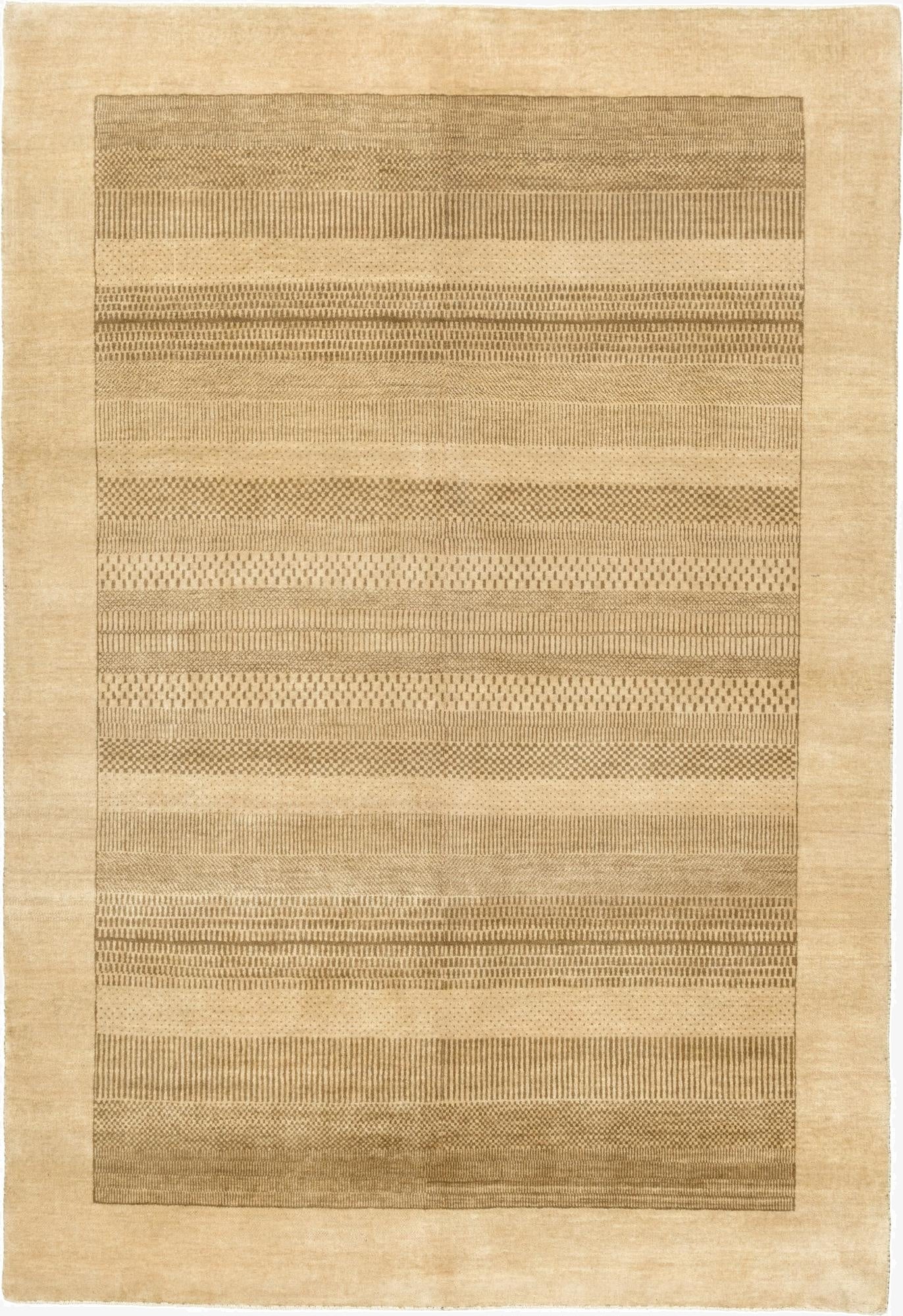 4' 8 x 6' 9  Hand Knotted Kashkuli Gabbeh Wool Rug