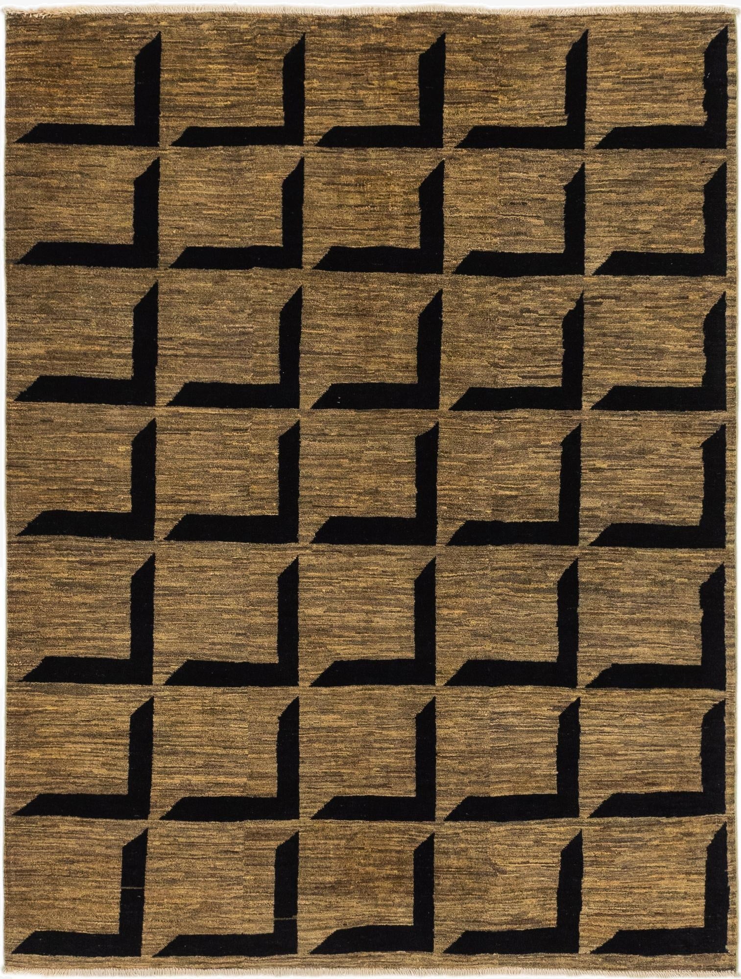 5' x 6' 6  Hand Knotted Kashkuli Gabbeh Wool Rug