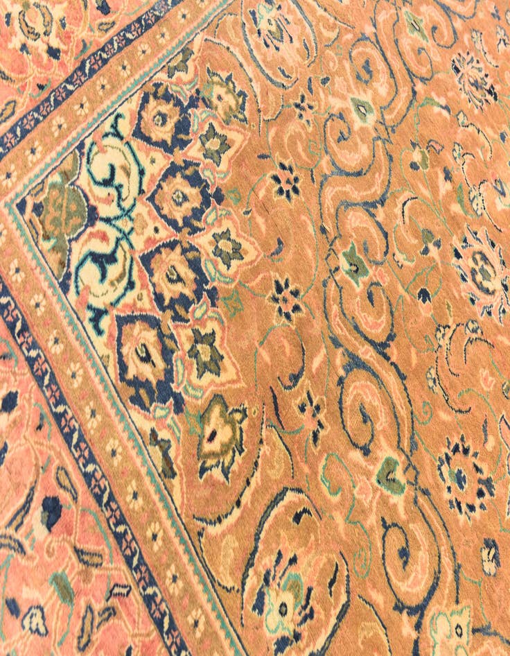 Detail image of 9' 7 x 13' 4  Hand Knotted Kashmar Persian Wool Rug