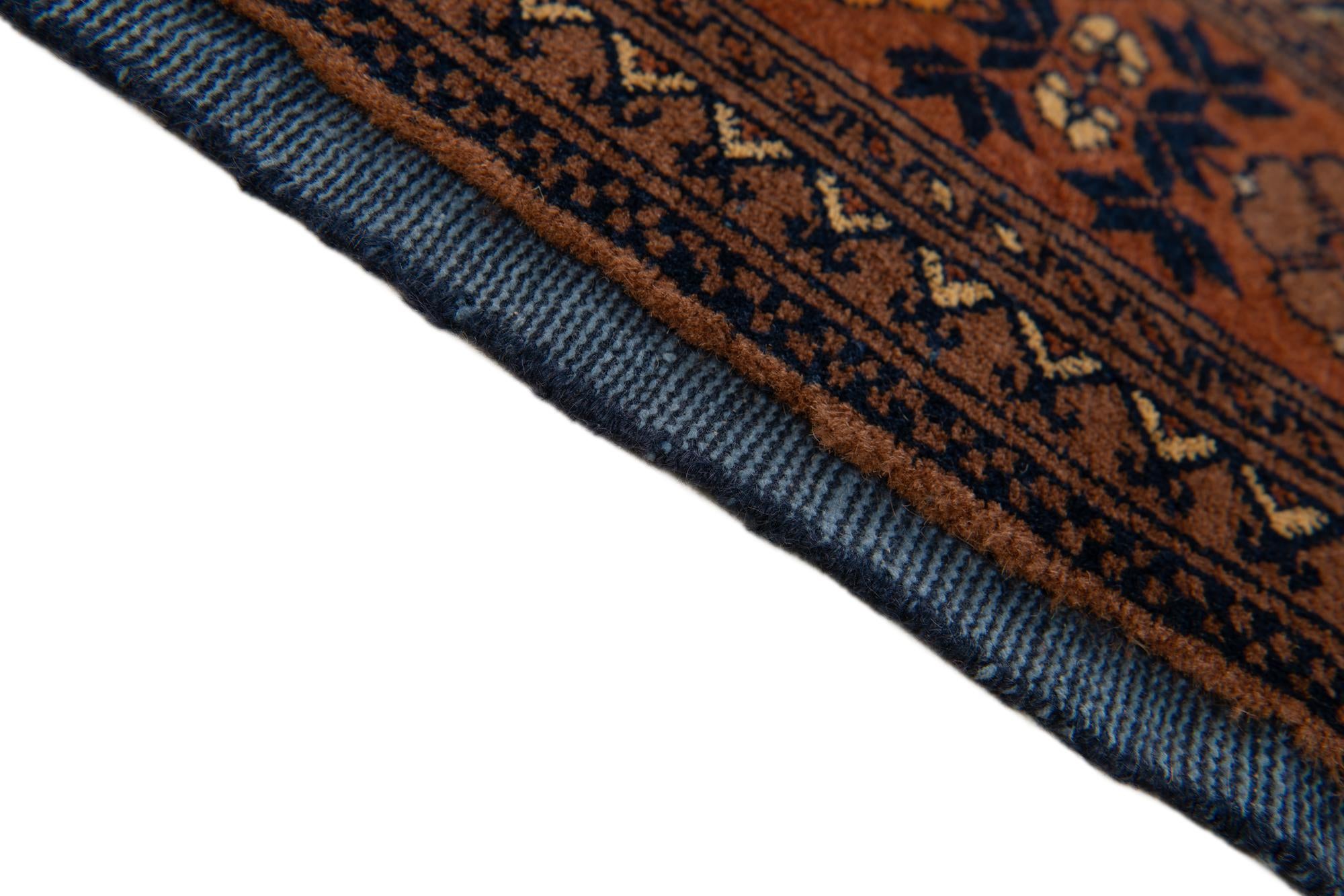 4' x 6' 4 Hand Knotted Kashmir Oriental Wool Rug