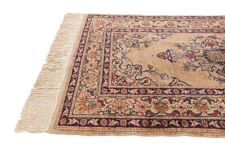Detail image of 3' x 4' 5 Hand Knotted Kashmir Oriental Wool Rug