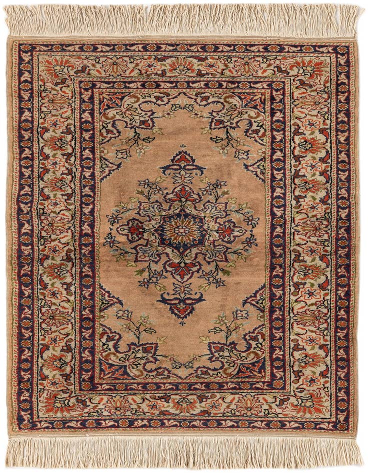 Detail image of 3' x 4' 5 Hand Knotted Kashmir Oriental Wool Rug