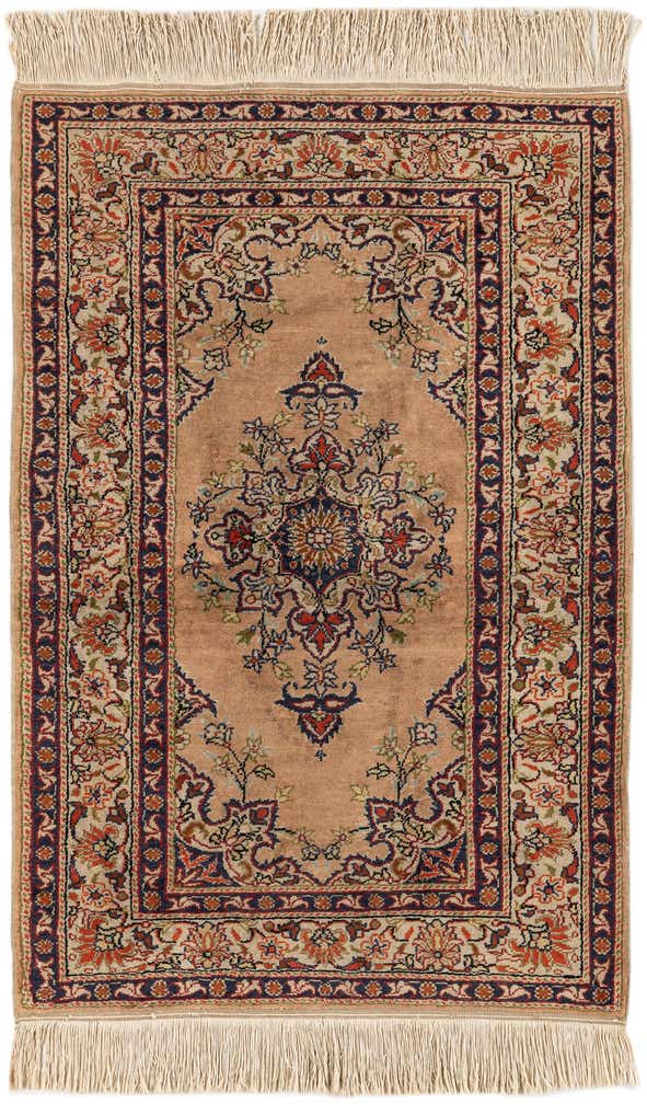 3' x 4' 5 Hand Knotted Kashmir Oriental Wool Rug