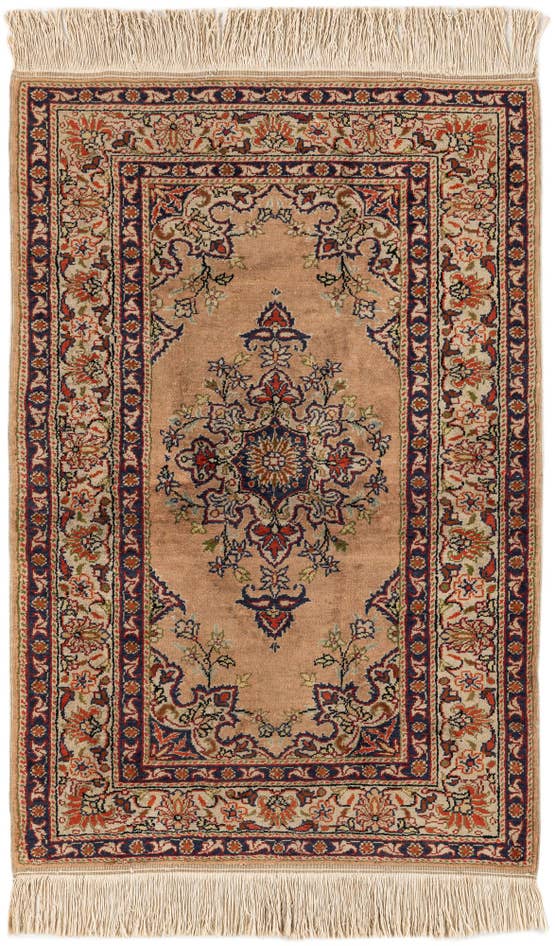 Detail image of 3' x 4' 5 Hand Knotted Kashmir Oriental Wool Rug