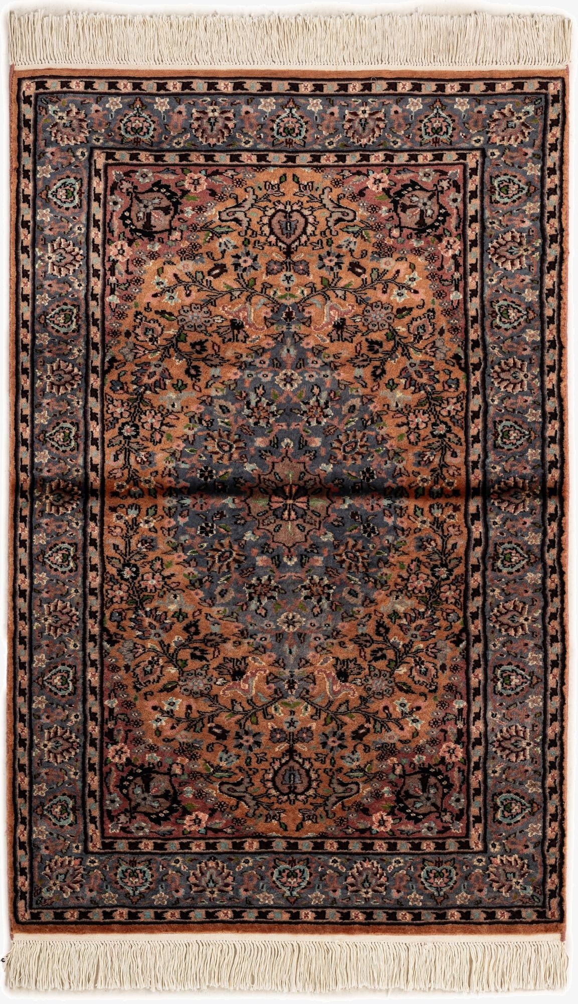 3' 2 x 5' 2  Hand Knotted Kashmir Oriental Rug