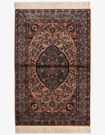 3' 3 x 5' 2 Hand Knotted Kashmir Oriental Rug