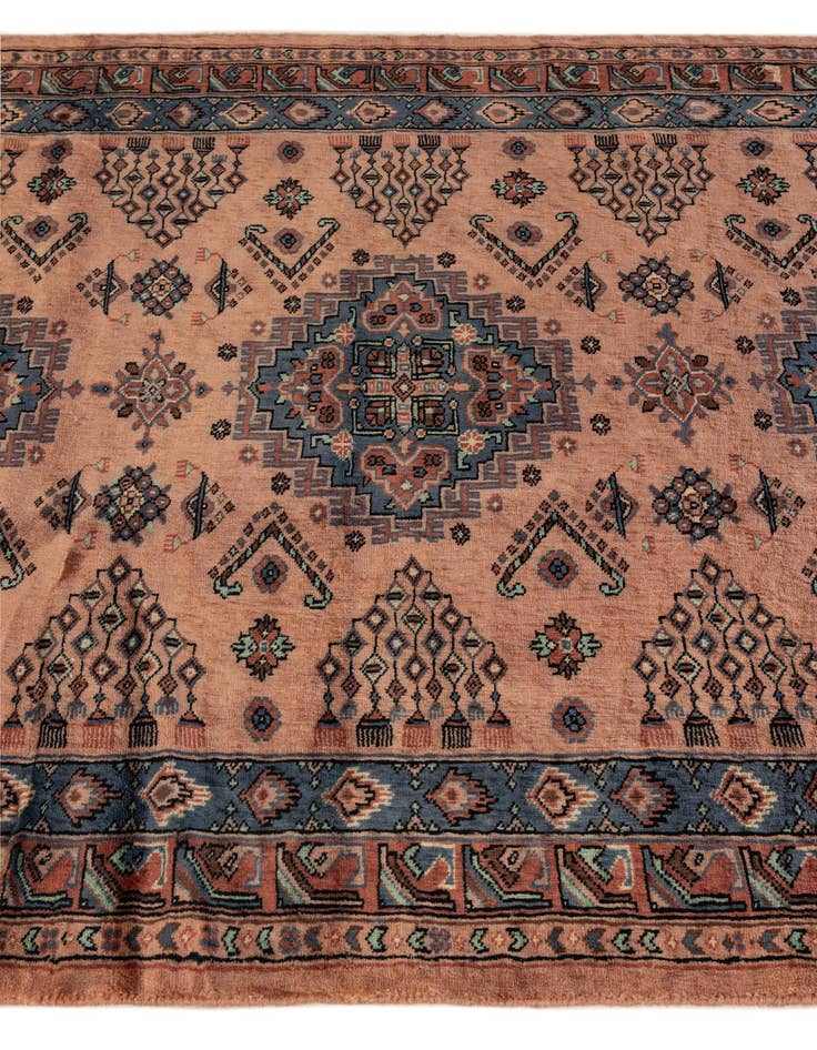 Detail image of 4' 2 x 6' 2 Hand Knotted Kazak Wool Rug