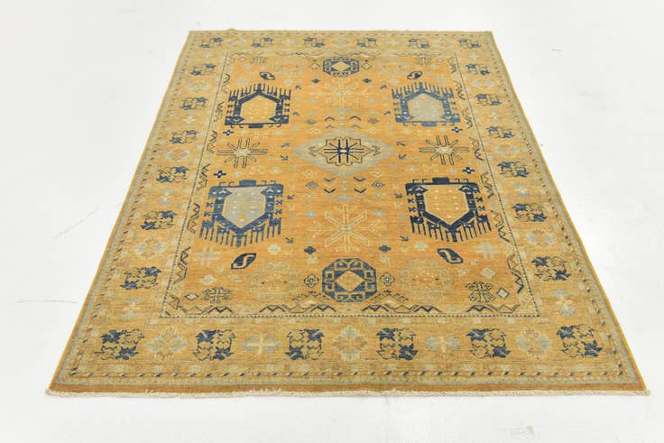 Detail image of 4' 10 x 6' 6 Hand Knotted Kazak Rug