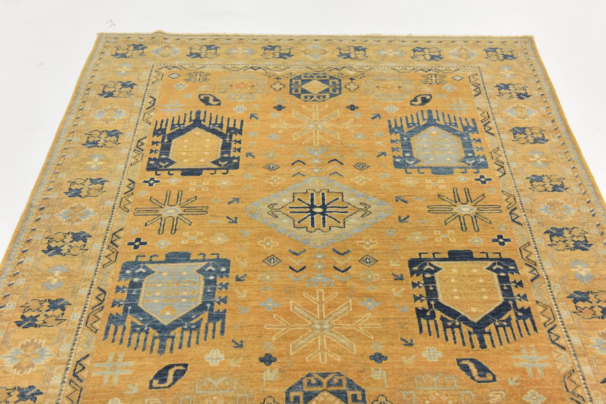 4' 10 x 6' 6 Hand Knotted Kazak Rug