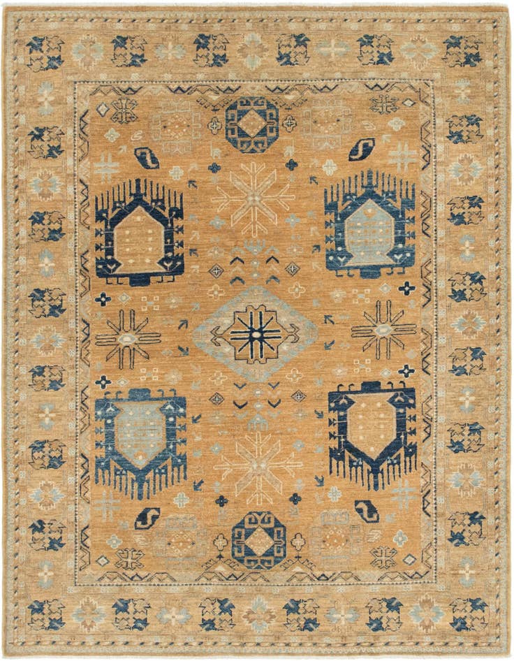 Detail image of 4' 10 x 6' 6 Hand Knotted Kazak Rug