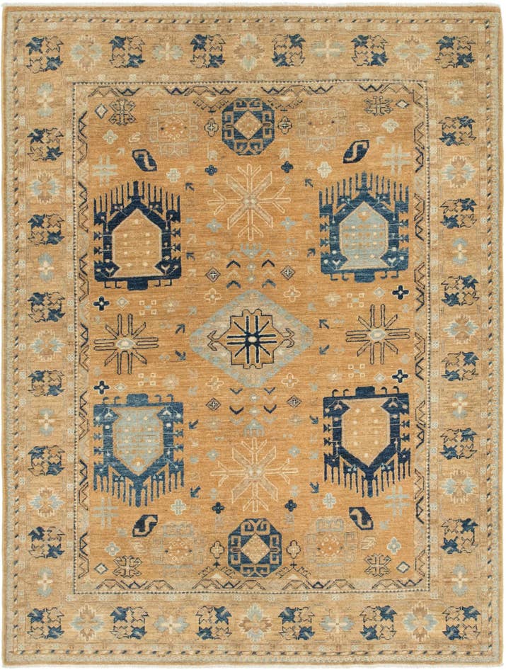 Detail image of 4' 10 x 6' 6 Hand Knotted Kazak Rug