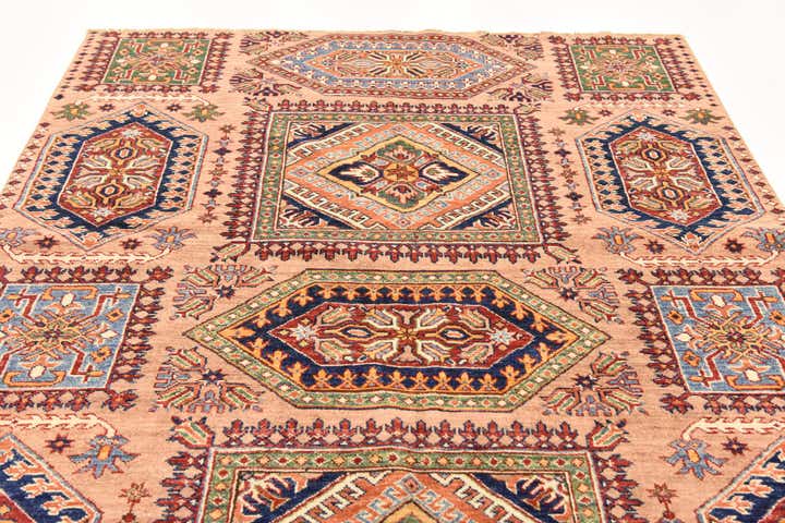 150cm x 215cm Hand Knotted Kazak Oriental Rug
