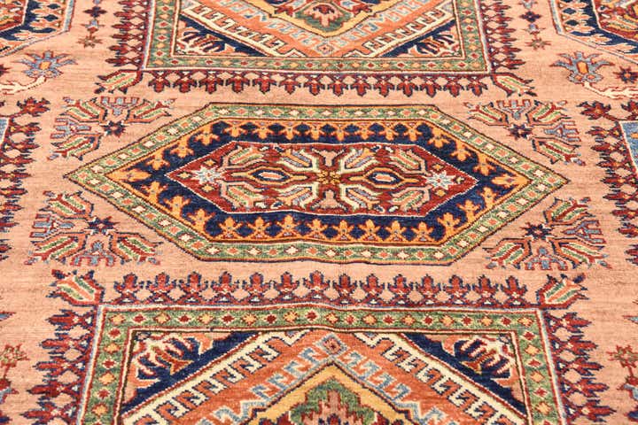 150cm x 215cm Hand Knotted Kazak Oriental Rug
