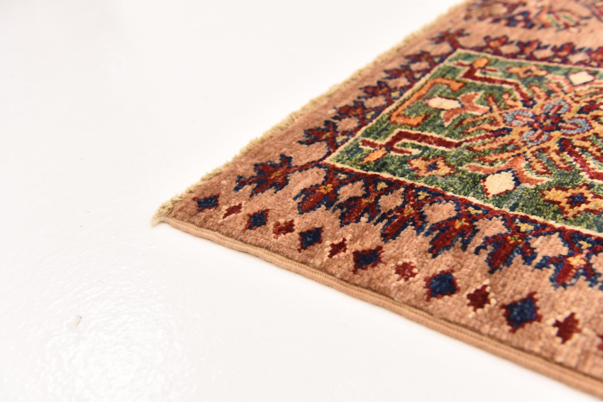 150cm x 215cm anudado a mano Kazak Alfombra Oriental