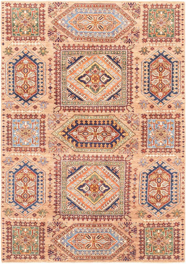 150cm x 215cm Hand Knotted Kazak Oriental Rug