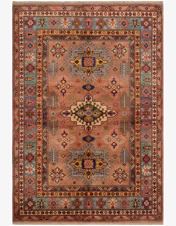 5' 6 x 8' Hand Knotted Kazak Rug
