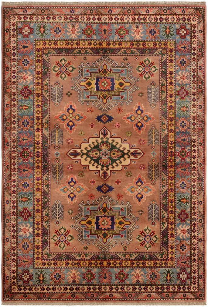 5' 6 x 8' Hand Knotted Kazak Rug